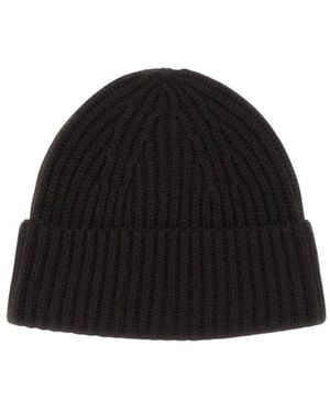 Lisa Yang Dark Knitted Beanie Cap - Black