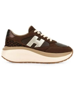 Hogan Logo Sneakers - Brown