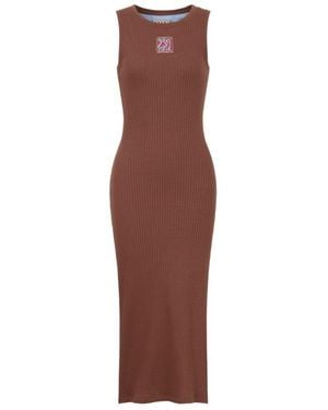 Marni Knitted Round Neck Maxi Dress - Brown