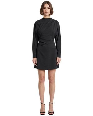 Ganni Crew Neck Mini Dress - Black