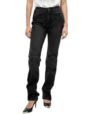 Jean Paul Gaultier Straight High Rise Jeans - Black
