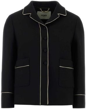 Fendi Shirt Collar Jacket - Black