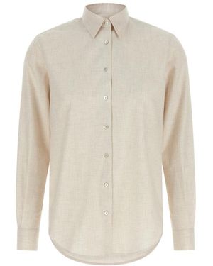 Xacus Regular Textured Shirt - White