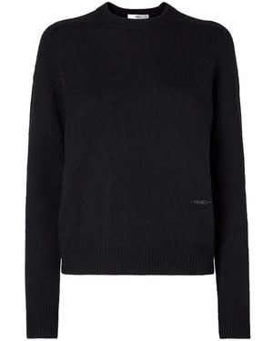Fendi Crew Neck Sweater - Black