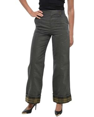 Burberry Straight Flat Front Pants - Black