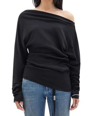 Ann Demeulemeester Drop Shoulder Top - Black