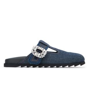 Roger Vivier Slip On Mules - Blue