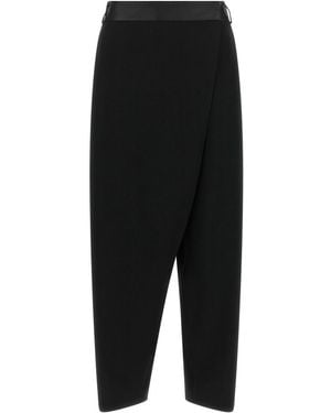 Alberto Biani Tapered Flat Front Pants - Black