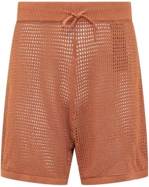 Nanushka Knitted Shorts - Orange