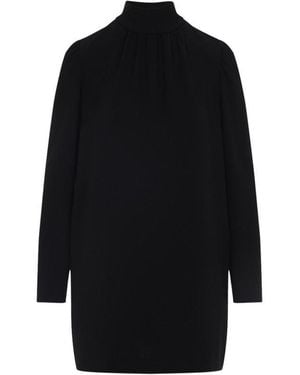 Max Mara Triacetate Embassy Mini Dress - Black