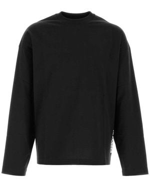 Jil Sander Crew Neck T-Shirts - Black