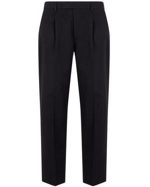 ZEGNA Flat Front Trousers - Blue