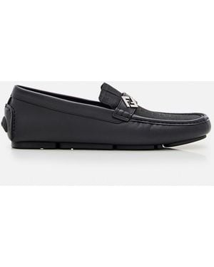 Fendi Logo Embossed Slip on Slippers in Black for Men Lyst