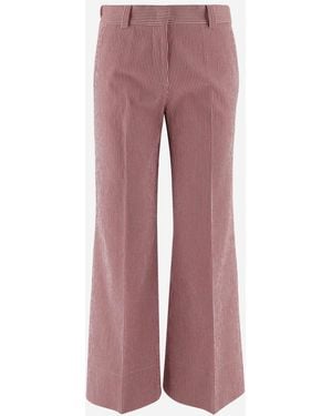 Ql2 Striped Pattern Trousers - Pink