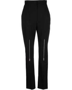 McQueen Slim Flat Front Pants - Black