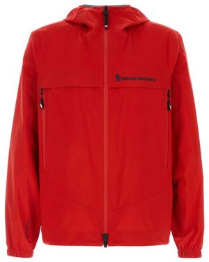 Moncler Logo Hooded Jacket - Red