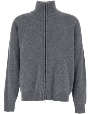 Roberto Collina Mock Collar Sweatshirts - Gray
