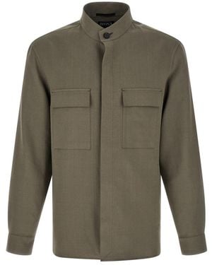 ZEGNA Regular Solid Shirt - Green