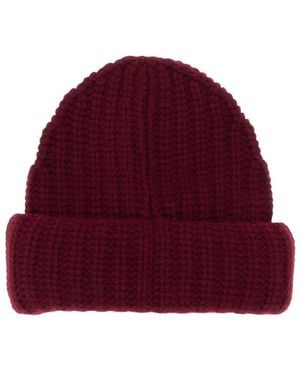 Lisa Yang Knitted Beanie Cap - Red