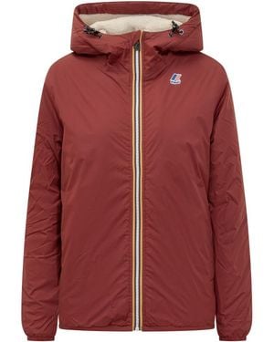 K-Way Solid Hood Jacket - Red