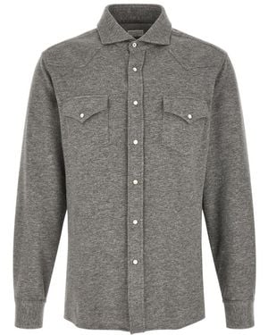 Brunello Cucinelli Tailored Solid Shirt - Gray