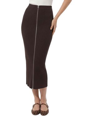 Nanushka Ribbed Midi Skirt - Brown