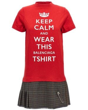 Balenciaga 'Keep Calm' Dress - Red