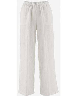 Aspesi Wide Leg Pants - White