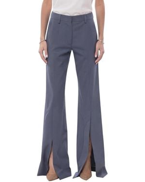Off-White c/o Virgil Abloh Flared Flat Front Pants - Blue