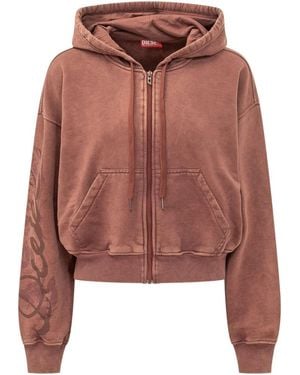 DIESEL Logo Hood Hoodie - Red