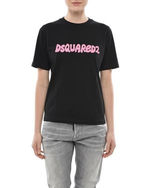 DSquared² Logo Crew Neck T-Shirt - Black