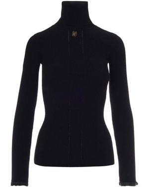 Elisabetta Franchi Knitted Turtle Neck Jumper - Black