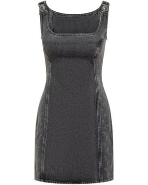 Marine Serre Square Neck Mini Dress - Gray