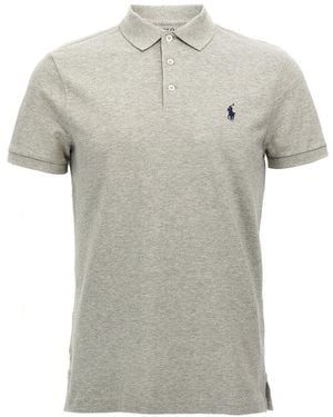 Polo Ralph Lauren Logo Embroidery Polo Shirt - Grey