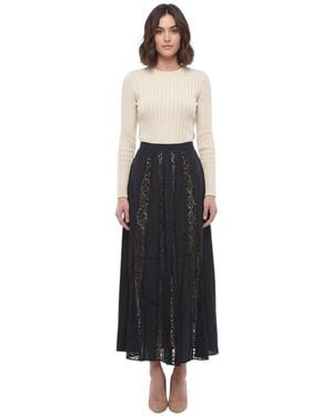 Stella McCartney Lace Calf Length Skirt - Black