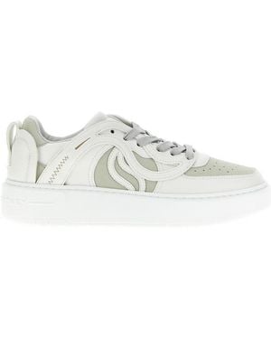 Stella McCartney Two-Tone Sporty Mat S-Wave Sneakers - White