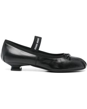 Miu Miu Leather Pumps - Black