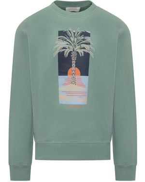 Lanvin Crew Neck Sweatshirt - Green