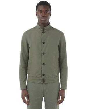 Corneliani Mandarin Collar Jacket - Green