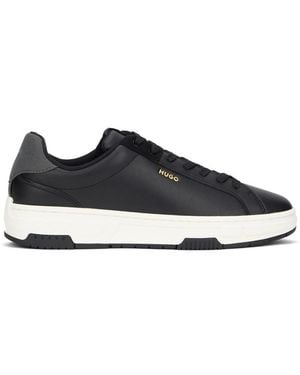 HUGO Leather Sneakers - Black
