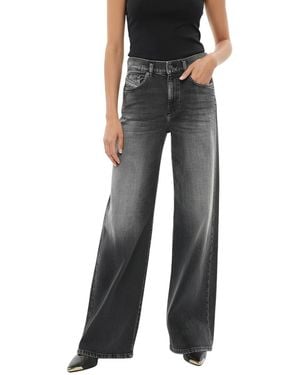 DIESEL Flared High Rise Jeans - Black
