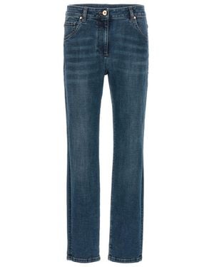 Brunello Cucinelli Straight Flat Front Jeans - Blue