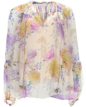 Zimmermann Blouse Luna Viscose Shirt - Pink