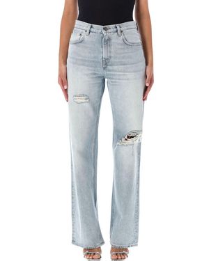 Haikure Light Straight High Rise Jeans - Blue