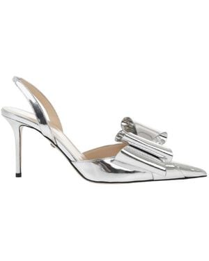 Mach & Mach Leather Slingback Pumps - Metallic