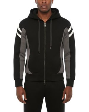 Neil Barrett Regular Zip Up Hoodie - Black