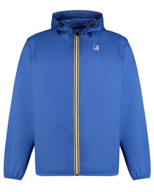 K-Way Logo Hood Jacket - Blue