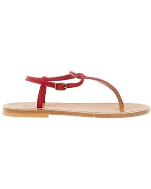 K. Jacques T-Strap Sandals - Brown