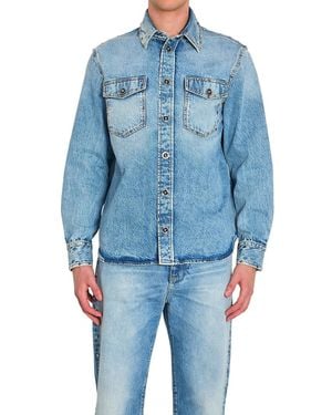 Versace Regular Denim Overshirt - Blue