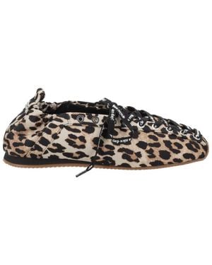 Ganni Lace Up Ballet Flats - Black